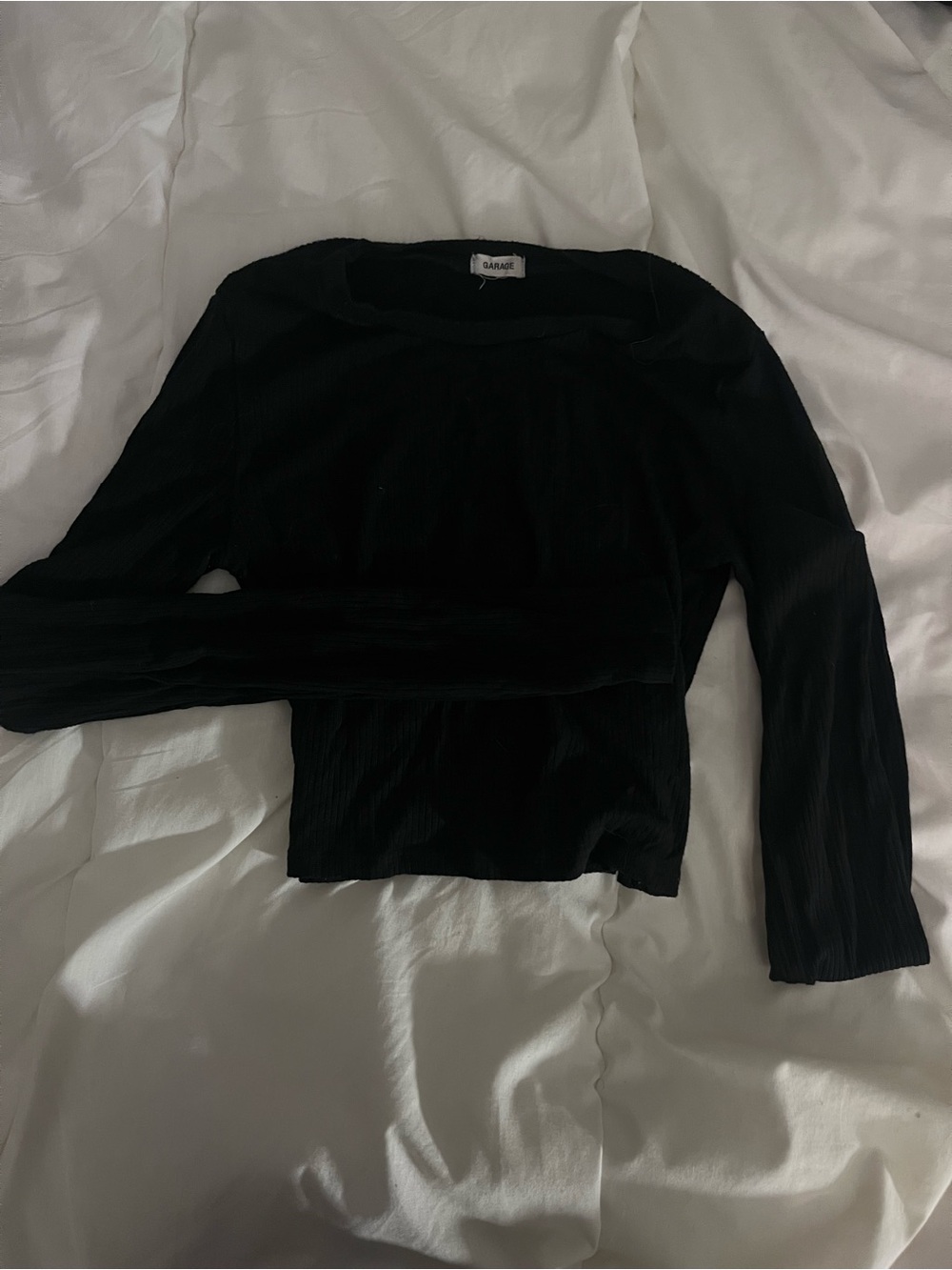 Garage Black Long Sleeve Top Like New